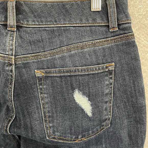 Talbots Jeans Size 4 Blue BOYFRIEND Plaid Patch FLAWLESS FIVE-POCKET NEW - Picture 3 of 12